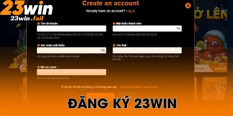 Giới thiệu về việc đăng ký 23win